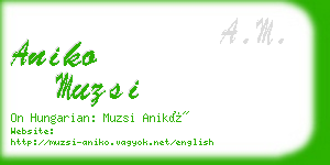 aniko muzsi business card